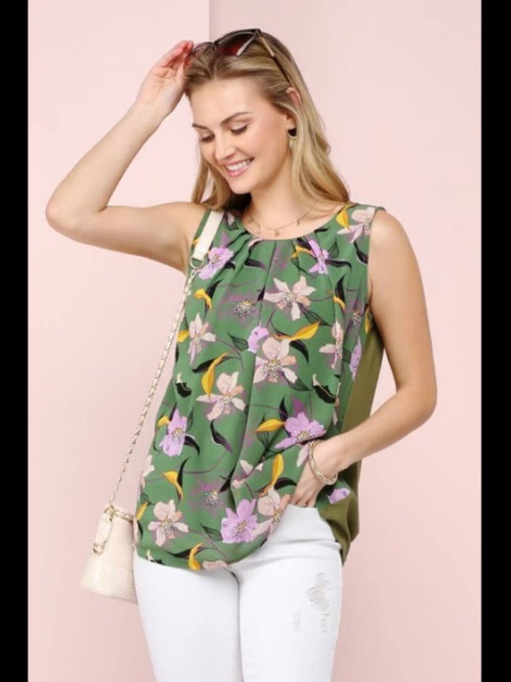 Ninexis Floral Plus Size Tank